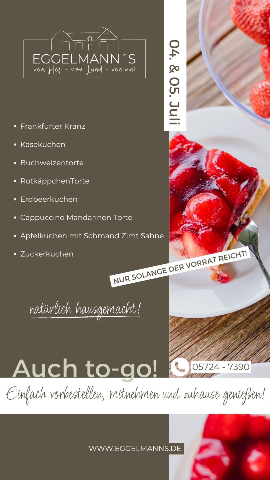 Kuchen Torten Eggelmanns Hofcafe